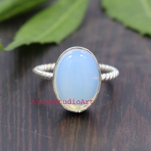 Opalite Ring / Opalite Silver Ring / Large Opalite ring / 925 Sterling Silver Ring / Gift for Her / Wedding Ring / Handmade Ring / Gift item