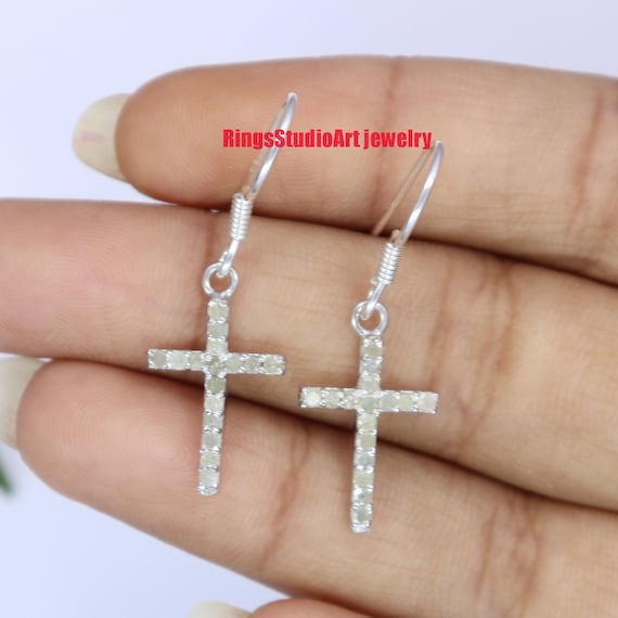 Orecchini Da Donna A Forma Di Croce In Argento Sterling - Foto 9