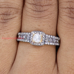 Natural Polki Diamond Ring / Diamond Polki Ring / Diamond Ring / Engagement ring / 925 Sterling Silver Ring / Wedding Ring / Gift for her