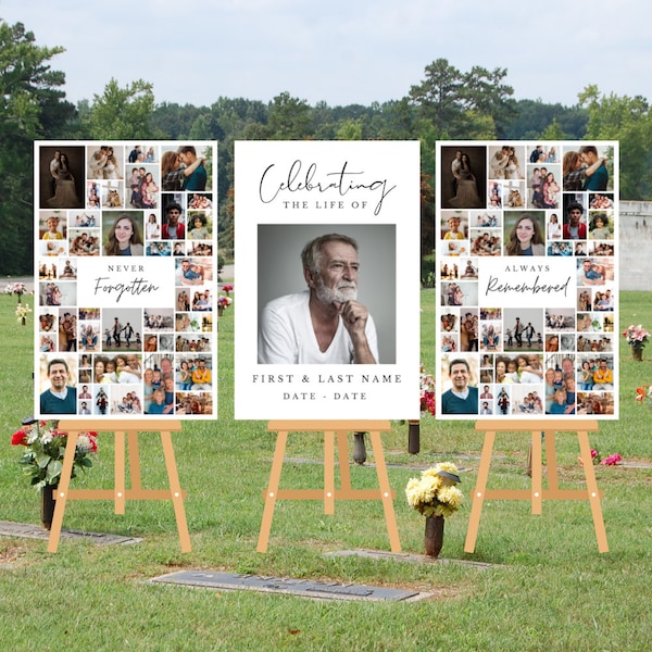 Funeral Photo Collage Set - 24x36