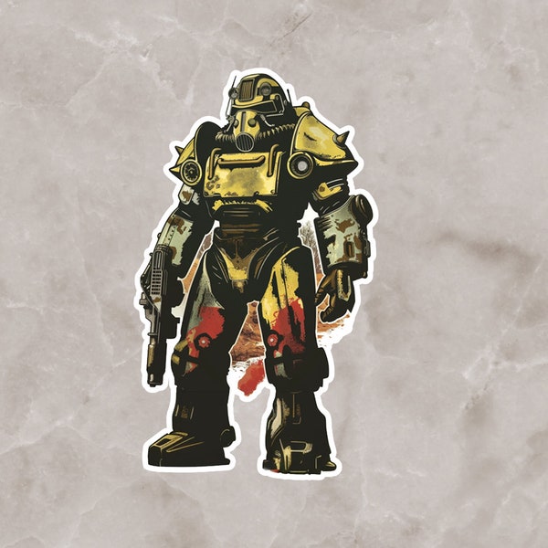 Power Armor Sticker - Brotherhood of Steel Sticker - Fallout Sticker - Brotherhood - Laptop Sticker - Waterbottle decal