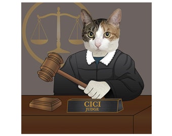 Custom Pet Caricature Portrait: Unique Dog or Cat Drawing (Digital File)