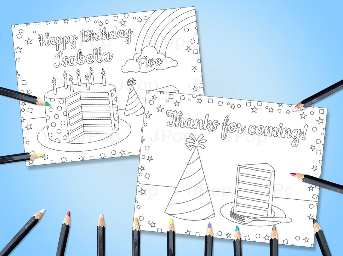 Printable Personalized Coloring Pages - Rainbow Cake Coloring Pages ...