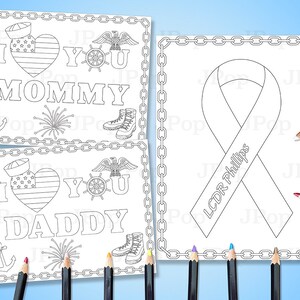 Navy Coloring Pages US Navy Personalized Coloring Pages - Etsy