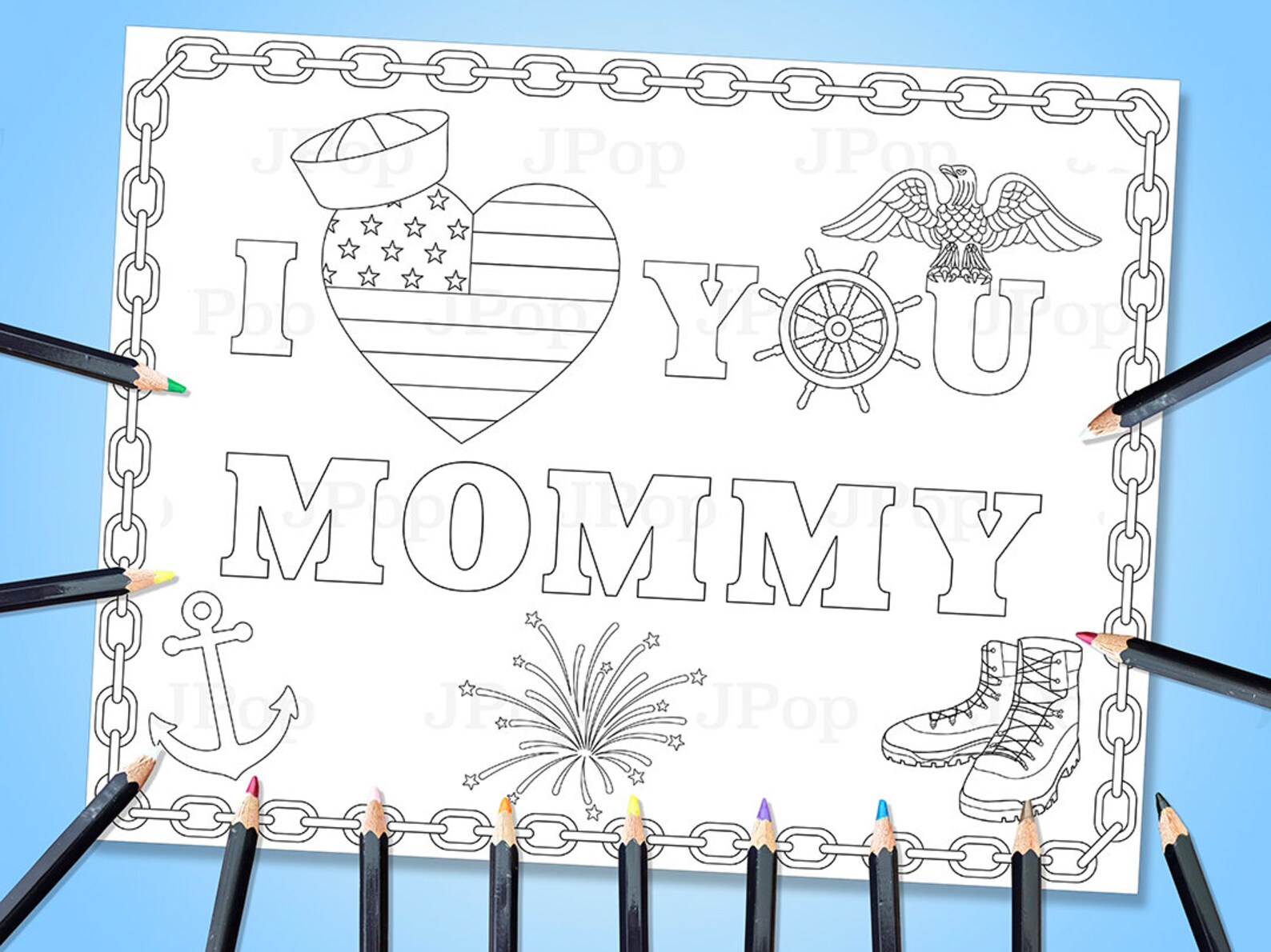 Navy Coloring Pages US Navy Personalized Coloring Pages - Etsy