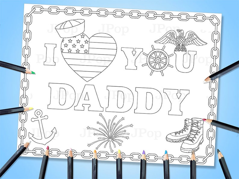 Navy Coloring Pages US Navy Personalized Coloring Pages - Etsy