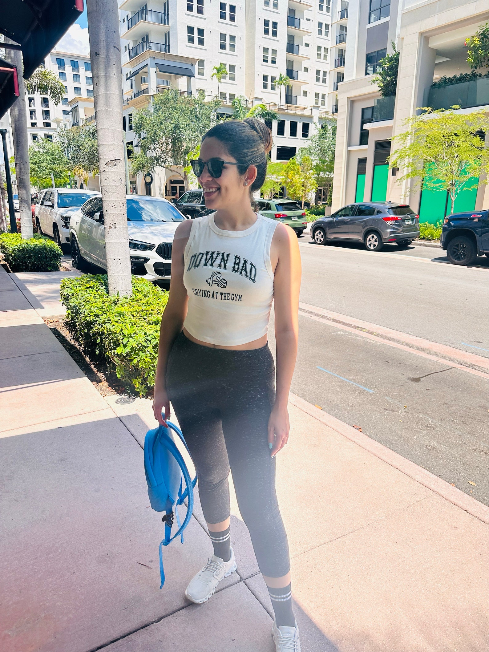 Crying at the Gym Tank Top,down Bad Gym Shirt,women's Cropped Racer ...