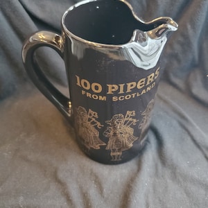 Vintage Seagram 100 Pipers Blended Scotch Whisky Pitcher