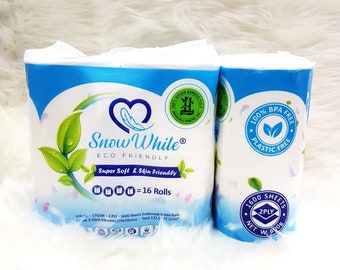 Snow White Organic Bamboo 4 Toilet Paper