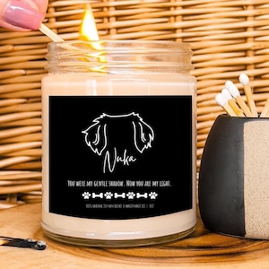 Personalized dog memorial candle, dog memorial candle, pet loss gift, memorial candle, sympathy gift, dog memorial gift, loss of dog gift