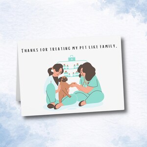 vet tech card, veterinarian thank you card, veterinarian appreciation, vet tech week, vet tech week card, card for veterinarian, vet card