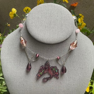 Girocollo Fata Drago Rosa