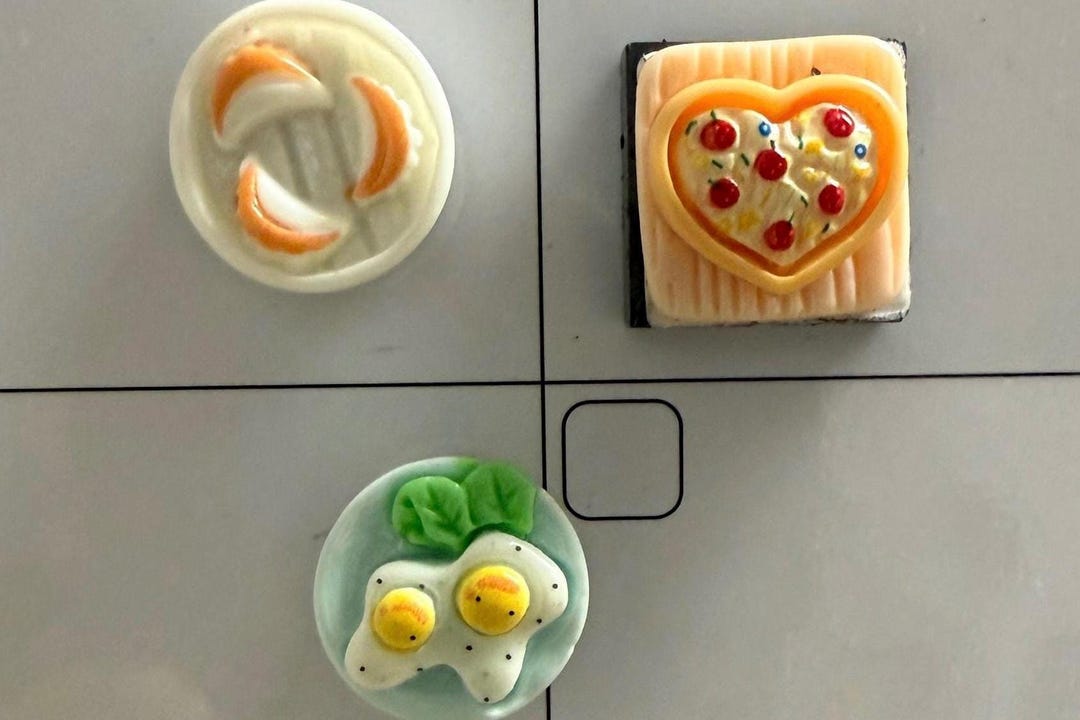 Model Magic Food Magnets MAGNET - Charming Food Item Magnet Set – Eggs, Pizza, and Sushi! - Etsy