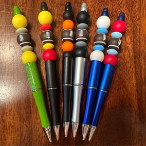 Football Silicone Bead Pens