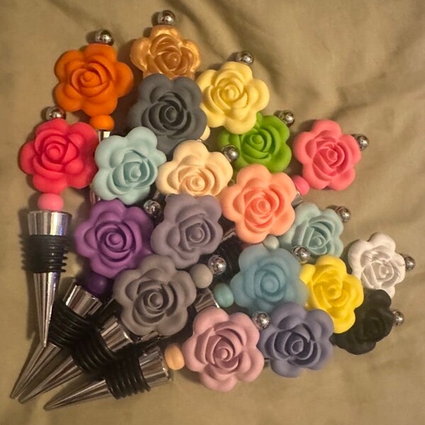 Flower Wine Stopper Etsy