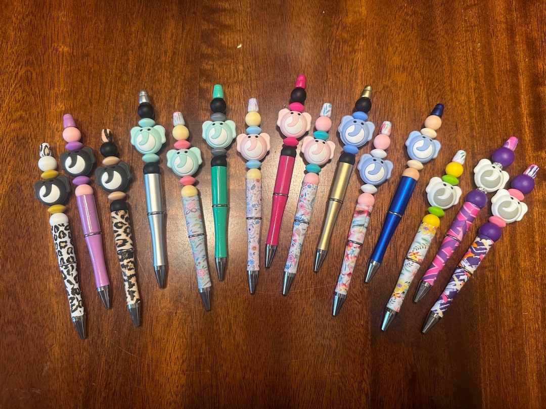 Patterned Elephant Face Pens - Etsy