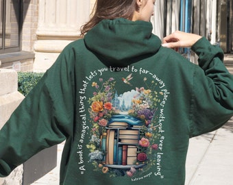 Book hoodie Booklovers Hoodie Bookish Hoodie magic books hoodie book lovers hoodie reading books hoodie bookish gift hoodie bookworm hoody