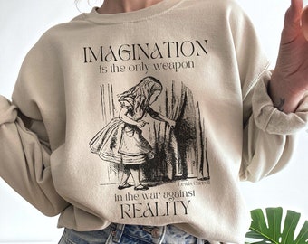 Alice in Wonderland Sweatshirt Light Academia Sweatshirt Dark Academia Sweatshirt Lewis Carroll Book Sweatshirt Bookish Sweatshirt