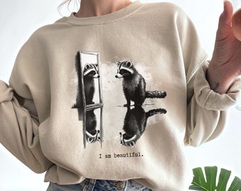 Raccoon Sweatshirt Forestcore Possum Sweatshirt Possum Shirt Opossum Shirt Trash Panda Granola Girl Cottagecore Sweatshirt Goblincore
