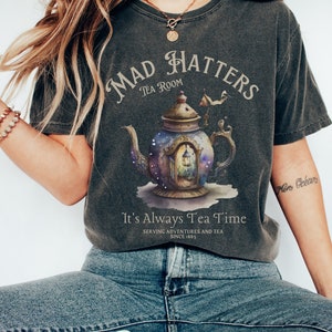 Vintage Alice in Wonderland Shirt Mad Hatter Shirt Tea Party Shirt Dark Academia shirt book shirt booktok books shirt bookish shirt