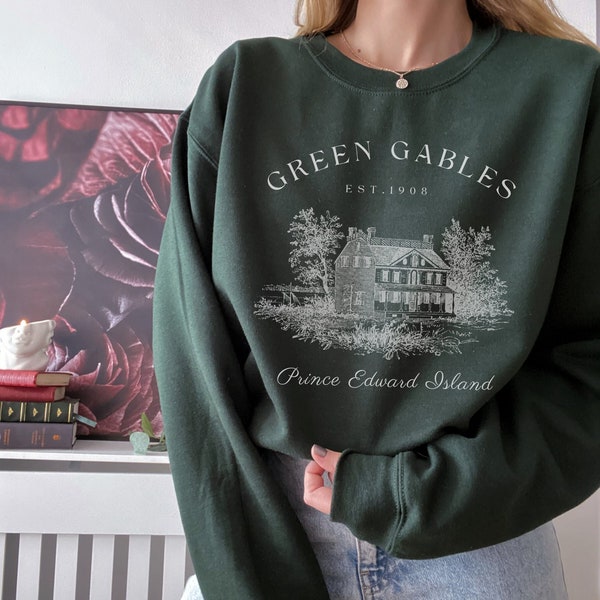 Anne mit einem E Sweatshirt Anne of Green Gables Sweatshirt Bookish Sweatshirt Dark Academia Sweater Buch Sweatshirt Bücher Sweatshirt