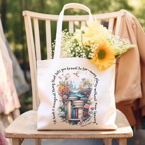 Book tote bag booktok merch gift bookish tote bags booklover totebag for books bookworm totebag bookish totebag book totebag image 1
