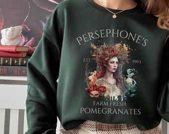 Persephone Sweatshirt Greek Mythology Shirt Dark Academia Sweater Dark Cottagecore Dark Academia Clothing Women Dark Academia Aesthetic