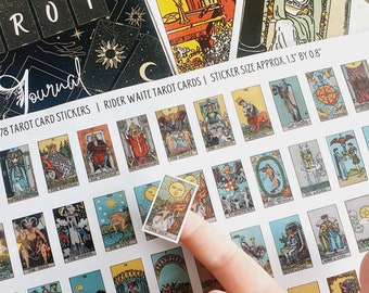 78 TAROT CARD STICKERS | Tarot Stickers | Tarot stickers for journaling | Tarot Journal Stickers | Tarot Planner Stickers