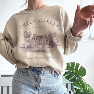 Sudadera de Ana de las Tejas Verdes, Ana con una E, academia ligera, sudadera con libros, sudadera con Anne Shirley, regalos de Ana de las Tejas Verdes, sudadera con libros