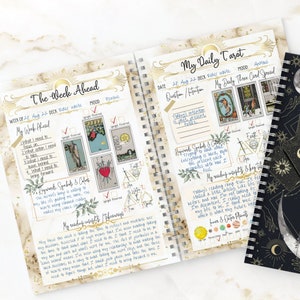 TAROT JOURNAL Gift Tarot Stickers Mini Tarot Planner tarot card tracker daily tarot journal book tarot workbook tarot gift set