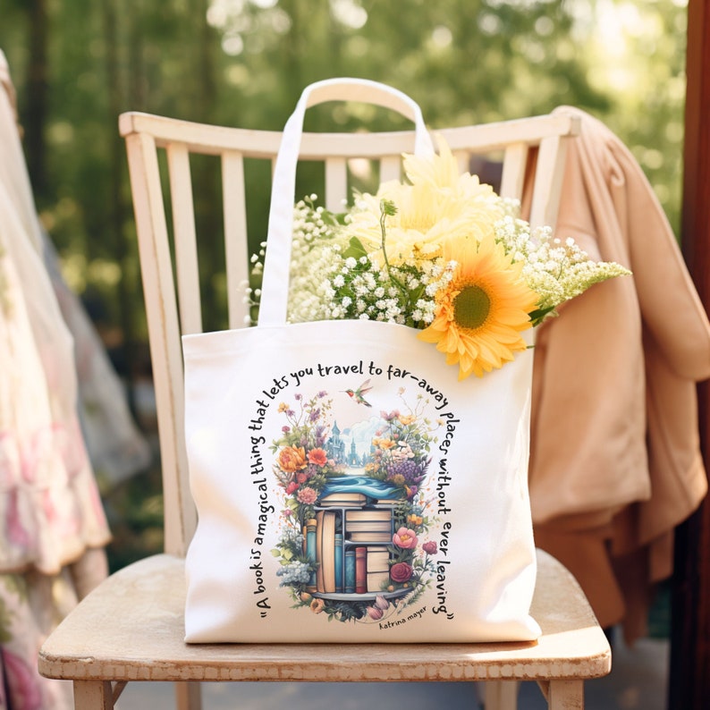 Book tote bag booktok merch gift bookish tote bags booklover totebag for books bookworm totebag bookish totebag book totebag image 1