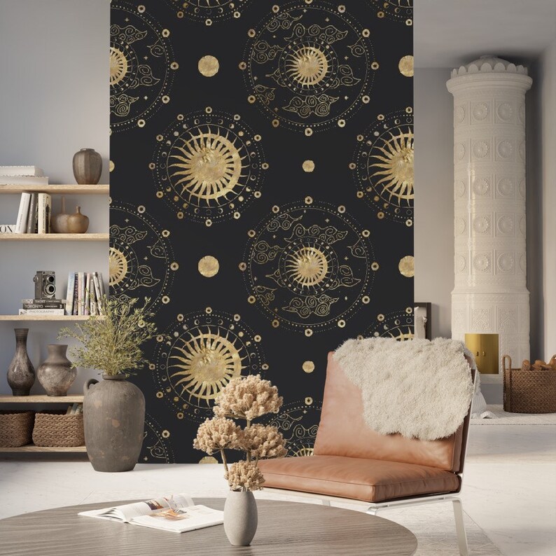 Celestial Peel and Stick Wallpaper Witchy Wall Décor - Etsy