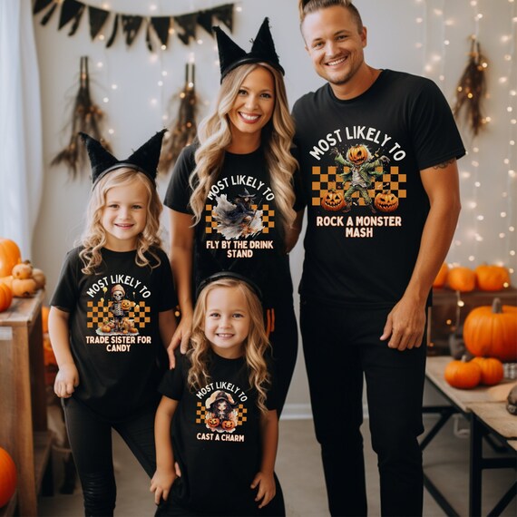  Scary Pumpkin Face Matching Family Halloween T-Shirt :  Clothing, Shoes & Jewelry