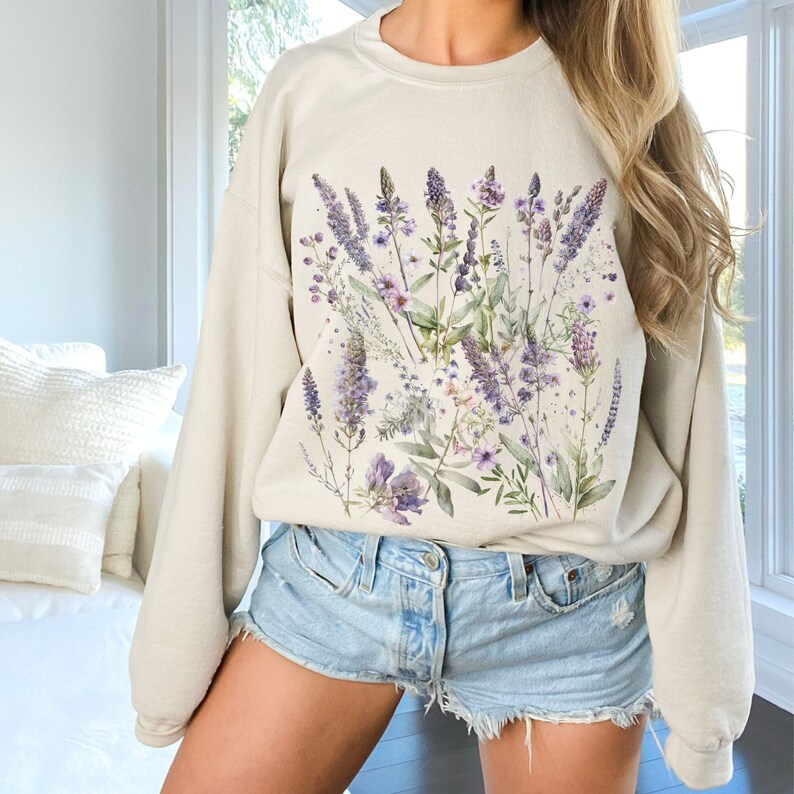 Wildflowers Sweater Spring Clothing for Women Green Witch - Etsy