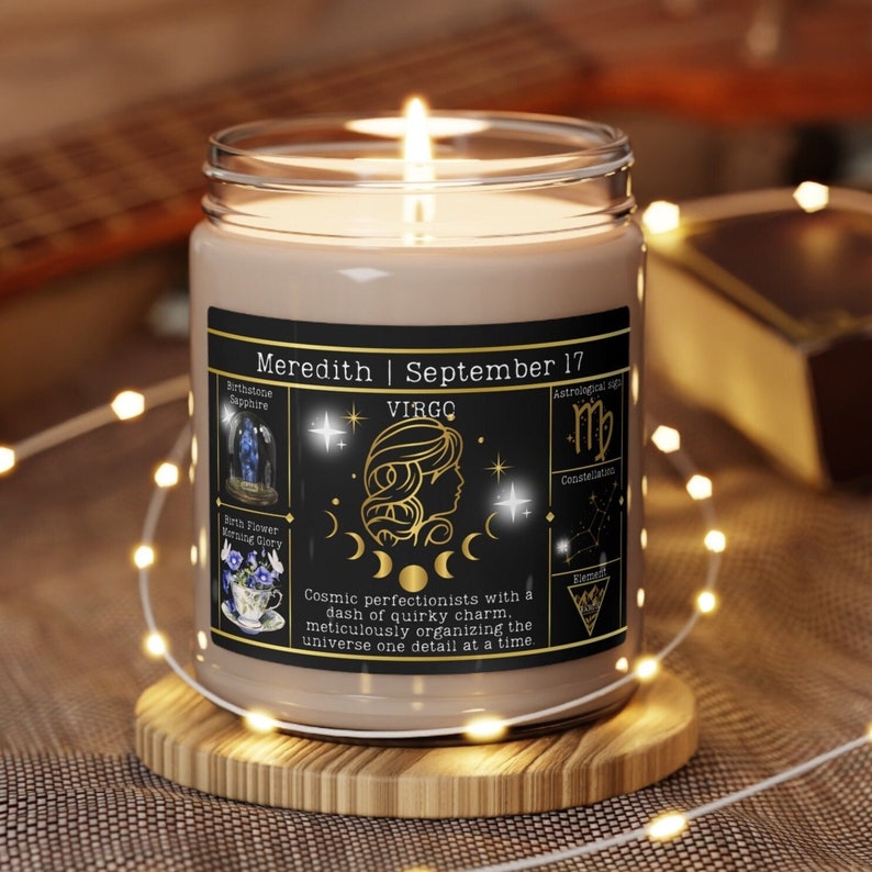 Personalized birthdate candle zodiac candles gifts zodiac gift image 2
