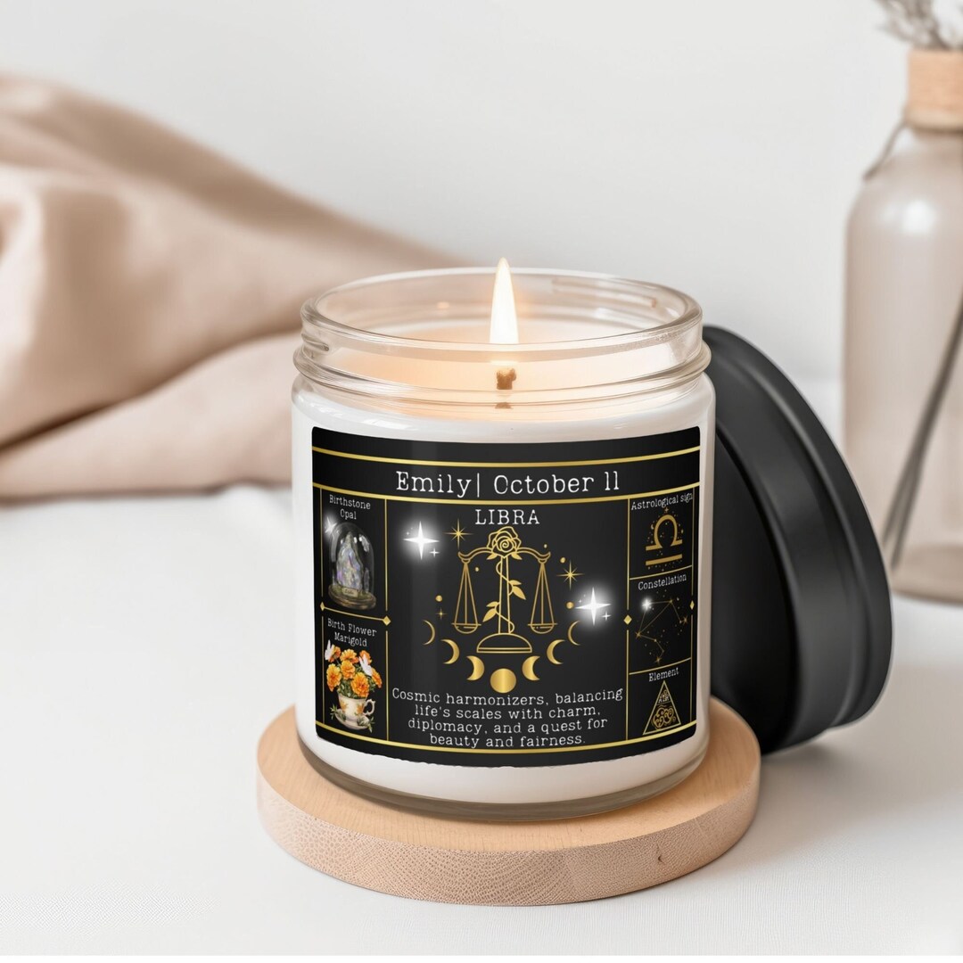 Personalized Birthdate Candle Zodiac Candles Gifts Zodiac Gift Candle