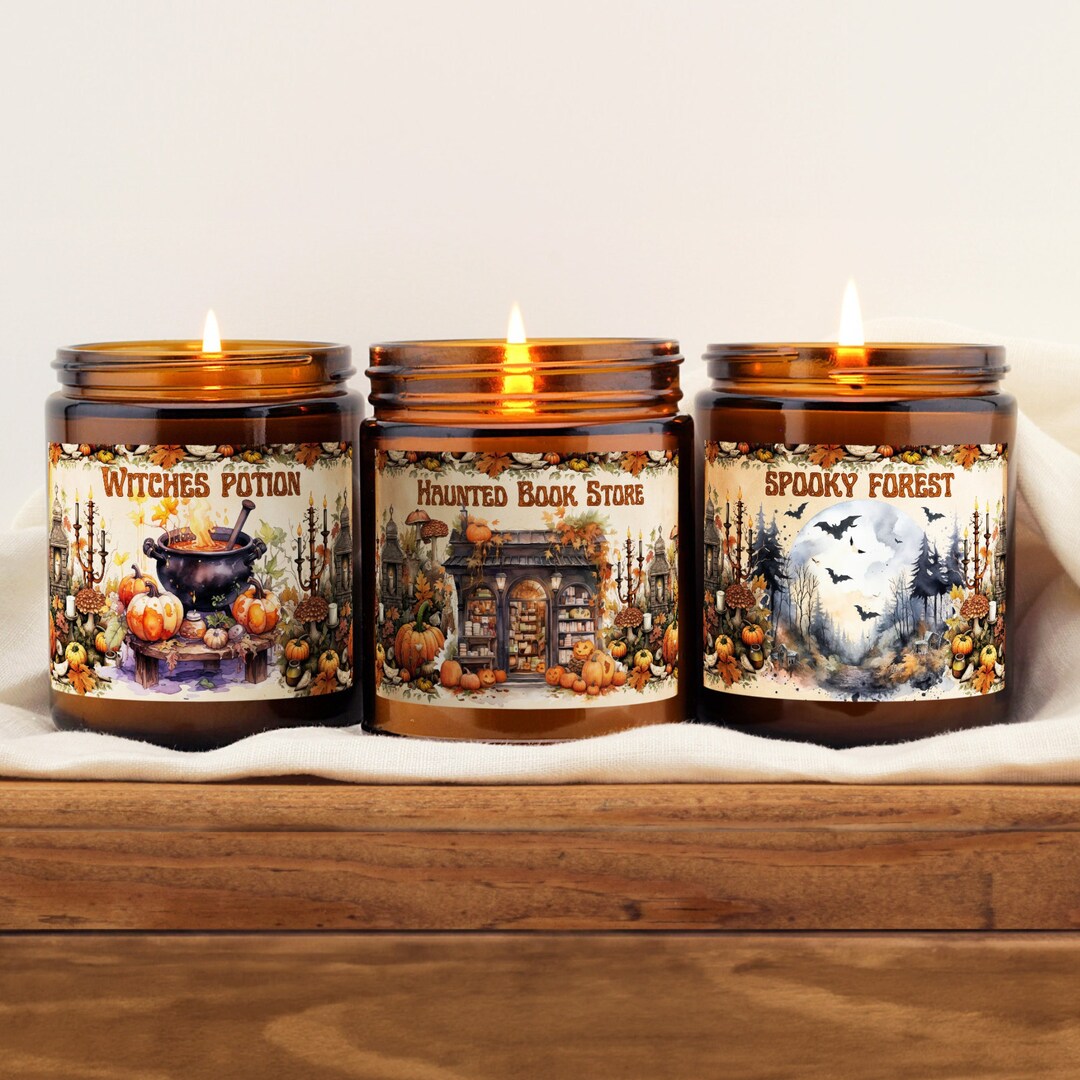 Halloween Candles Fall Candle Set Vintage Halloween Etsy