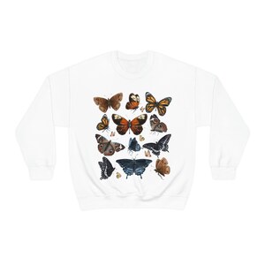 Moth sweatshirt Moth sweater Goblincore sweatshirt Cottagecore sweater Forestcore clothing Goblincore clothing insect sweater granola girl image 9