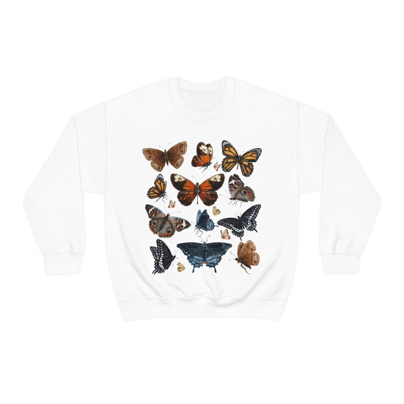 Moth sweatshirt Moth sweater Goblincore sweatshirt Cottagecore sweater Forestcore clothing Goblincore clothing insect sweater granola girl image 9