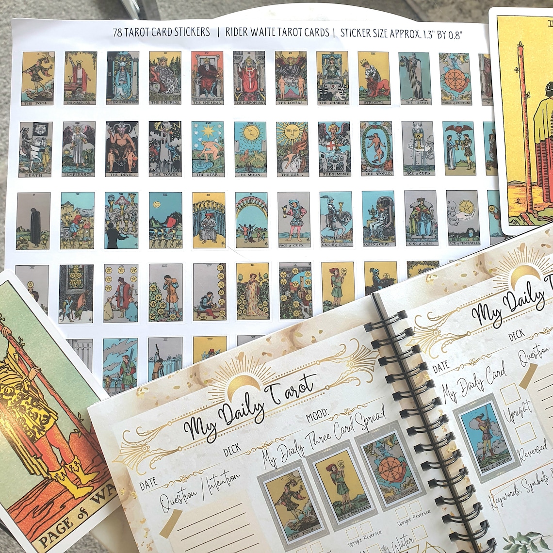TAROT JOURNAL Tarot Stickers Tarot Planner Tarot Card Etsy