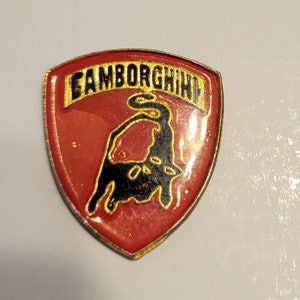 Vintage Enamel Pins // Set of 1 //  Classic Lamborghini // Vintage Classic Car  // Rare Retro Pins // True Vintage Metal pins // NOS VTG
