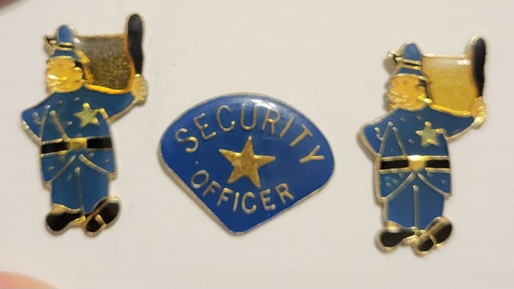 Vintage Enamel Pins // Lot of 3 // Security Offic… - image 1