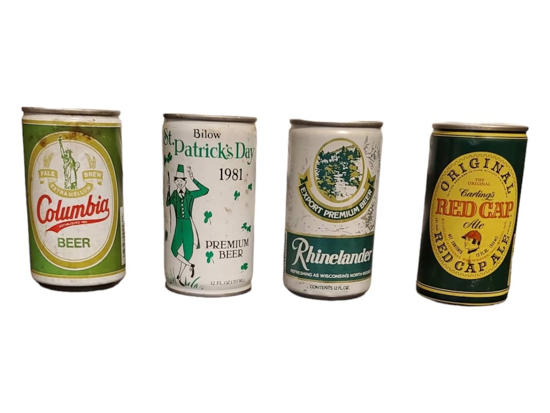 Vintage Beer Can Lot // Lot of 4 // Rusty Dusty Old Cans // Etsy