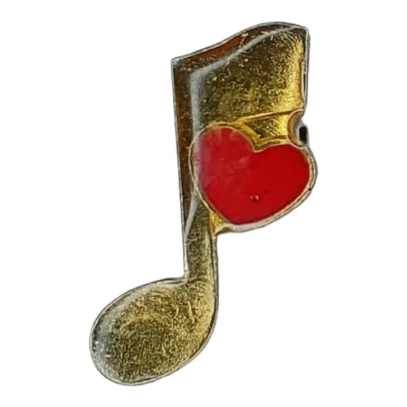 Vintage Enamel Music Pins // Music Notes // I lov… - image 4