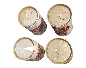 ビンテージビール缶ロット // 4 個セット // 錆びて埃っぽい古い缶