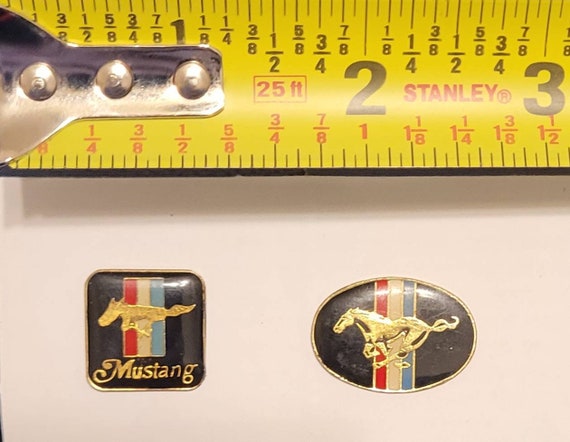 Vintage Enamel Pins // Set of 2 //  Classic Musta… - image 4