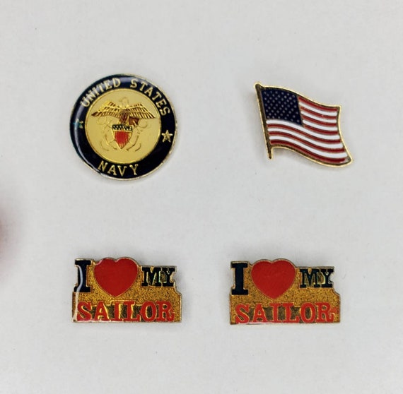 Vintage Enamel Pins // I love my Sailor // America