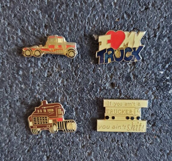 Vintage Enamel Trucker Pins Gem Vintage Enamel Trucker Pins Gem