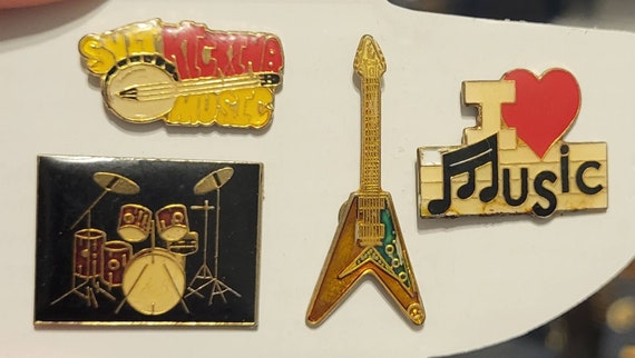 Badge Pins (Male) Buck-Tick Guitar Badge Set (2 Pieces) darker than  darkness style 93, Goods / Accessories