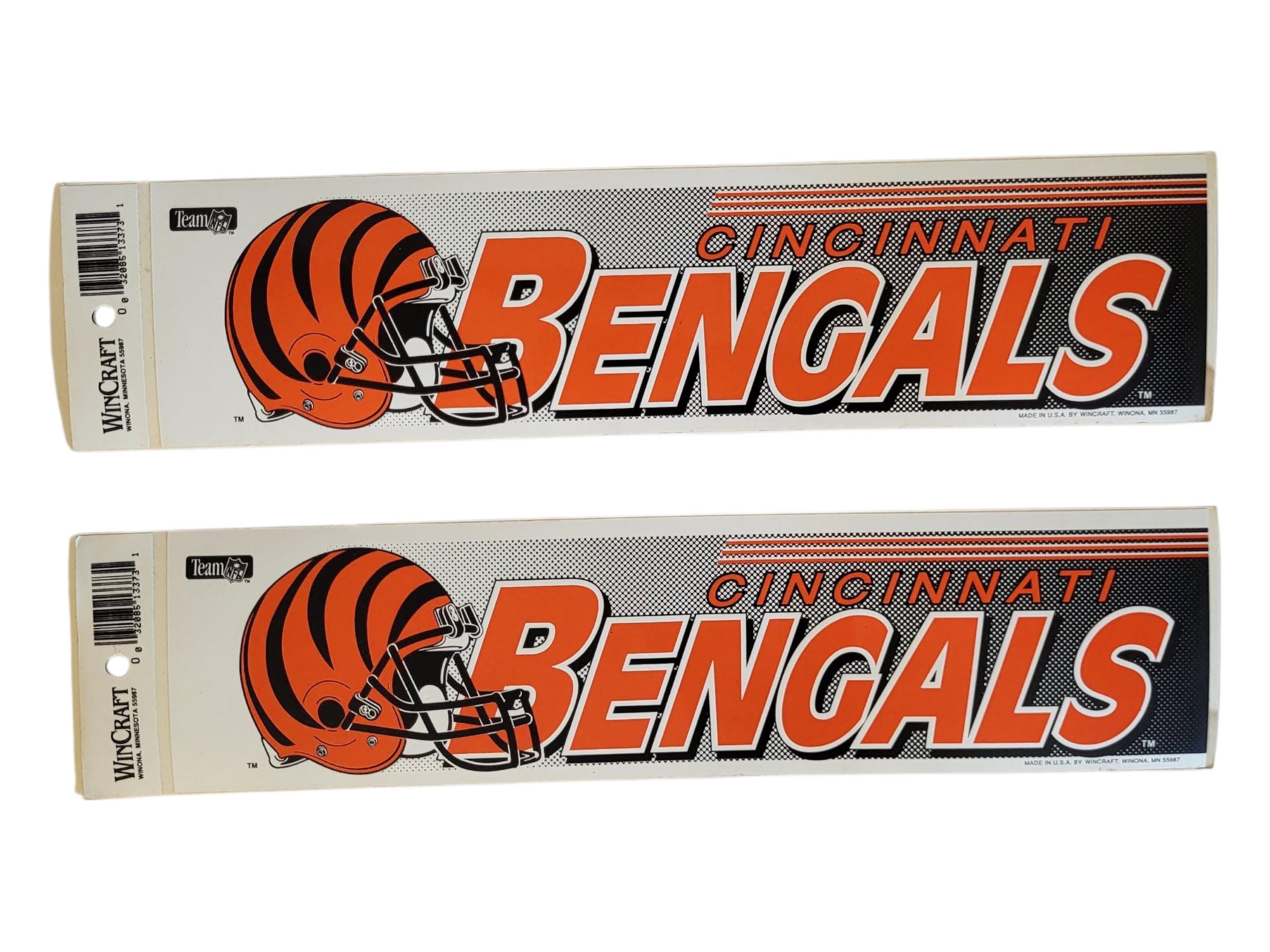 Cincinnati Bengals Helmet Vinyl Decal / Sticker - Choose Your Size